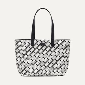 86. UGG Black and White Canvas Tote Bag